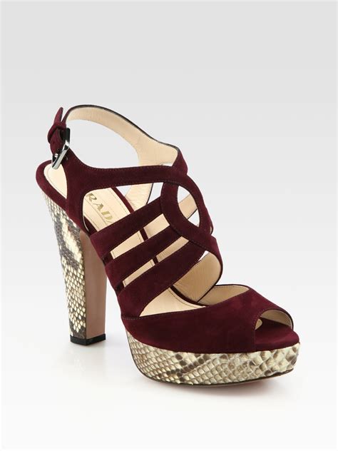 prada strap suede platform sandals|prada platform sandals sale.